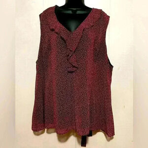 Maroon/Reddish-Purpley Flowing Blouse Womens Sz 3x by Marybelle